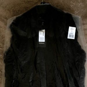 Saks Fifth Black NWT Brown Rabbit Fur Vest